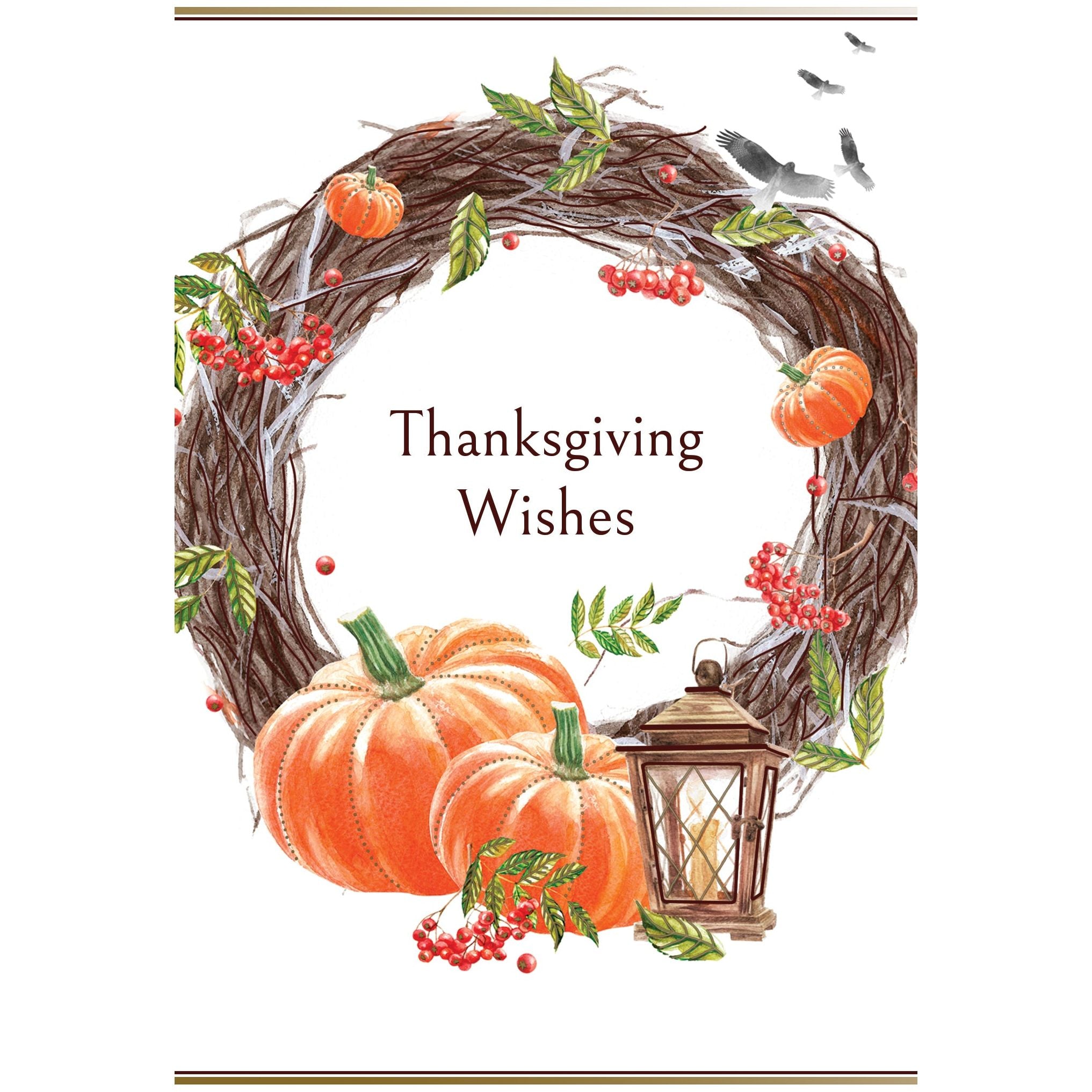 Autumn Wreath Thanksgiving Card - Cardmore